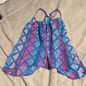 Colorful Geometric Patterned Blouse